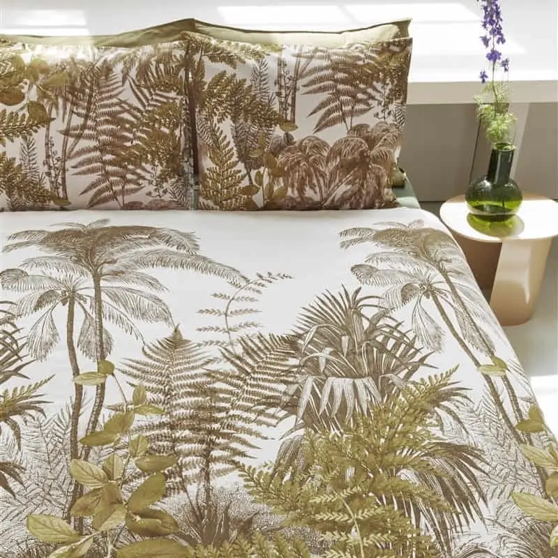 Bedding House Caribe Cotton Ochre Quilt Cover Set