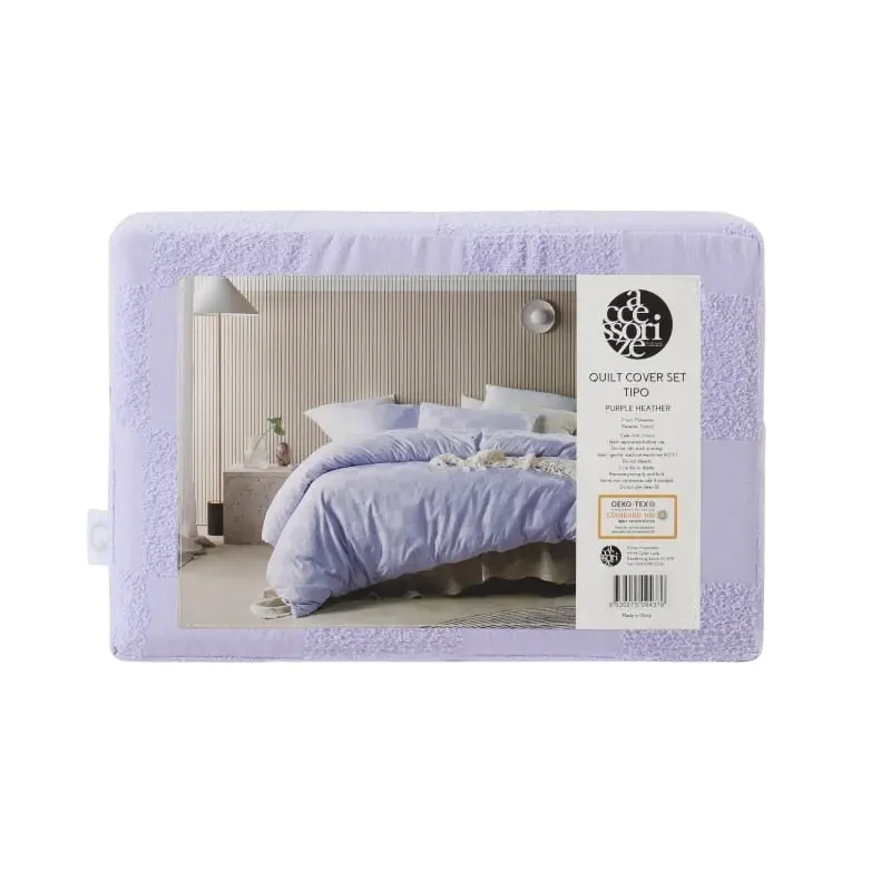 Accessorize Tipo Lilac Quilt Cover Set