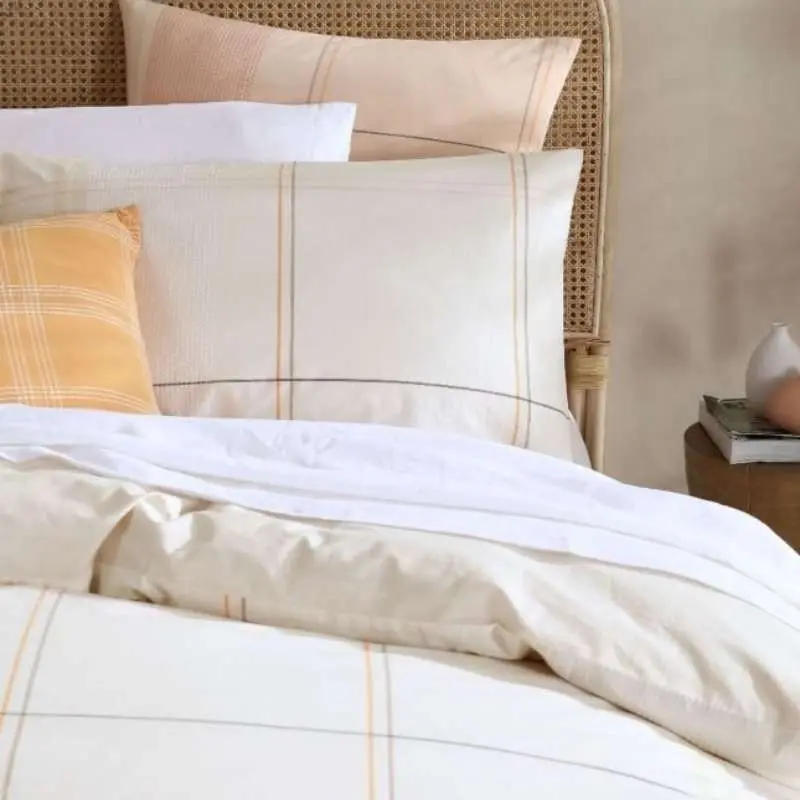 Linen House Cobain Vanilla Quilt Cover Set