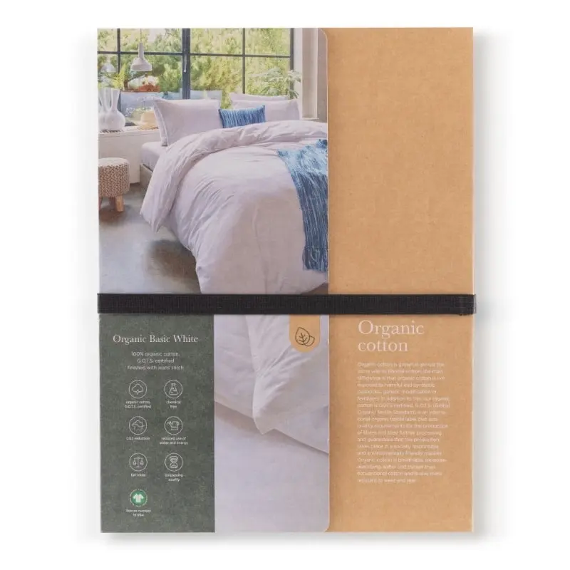 Bedding House Organic Cotton Basic White Quilt Cover Set