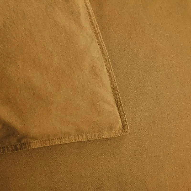 Bedding House Organic Cotton Basic Ochre Quilt Cover Set