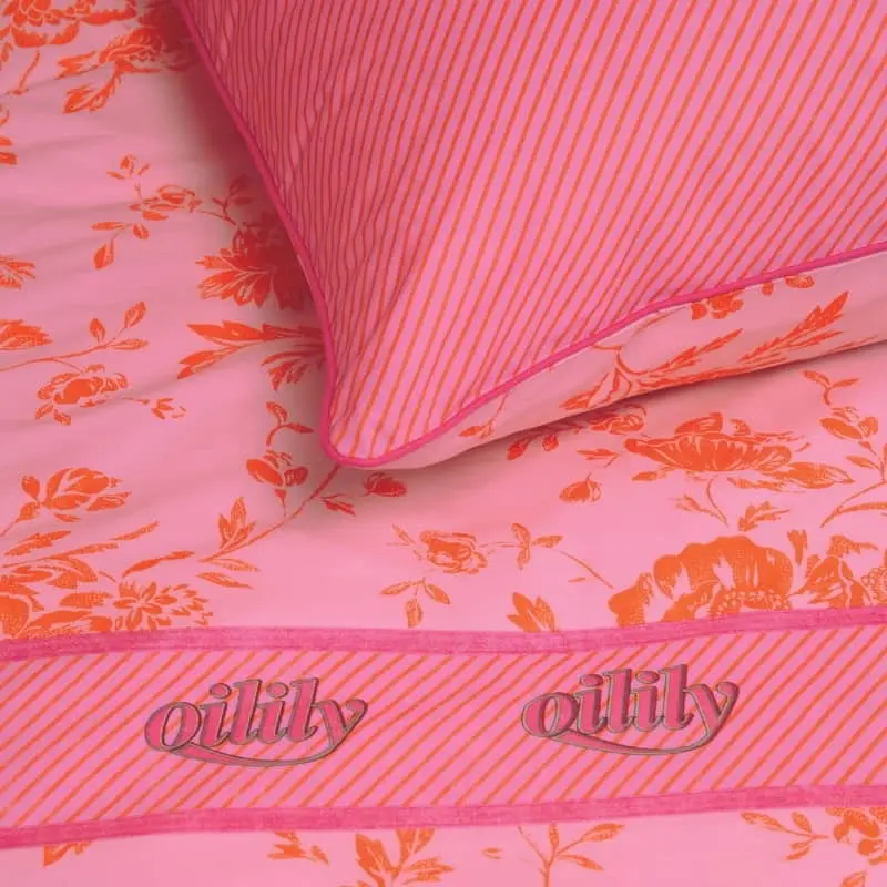 Oilily Prom Flowers Cotton Pink Quilt Cover Set