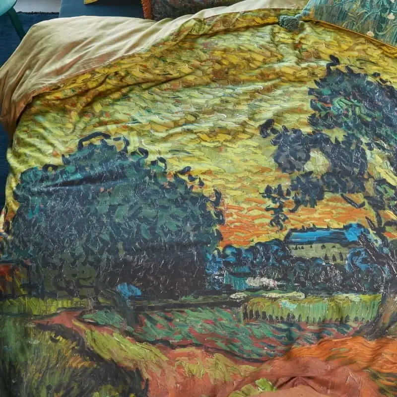 Bedding House Van Gogh Evening Twilight Cotton Sateen Ochre Quilt Cover Set