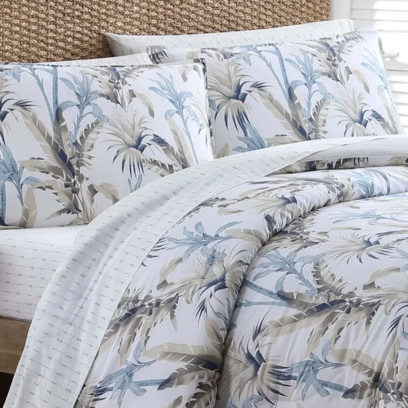 Tommy Bahama Catalina Blue Silver Quilt Cover Set