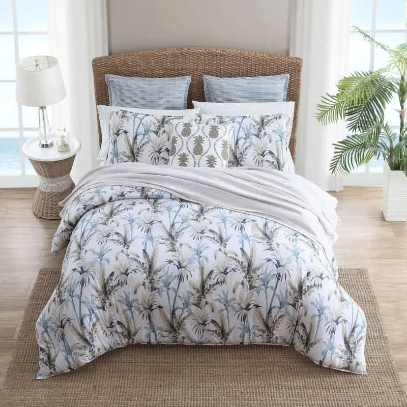 Tommy Bahama Catalina Blue Silver Quilt Cover Set