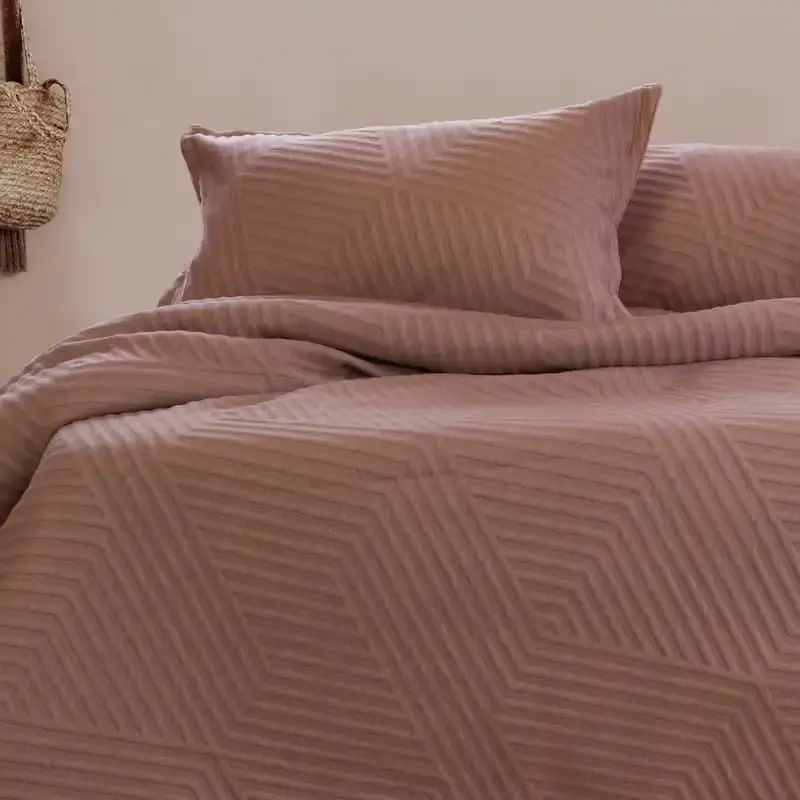 Ardor Boudoir Alton Jacquard Burlwood Quilt Cover Set