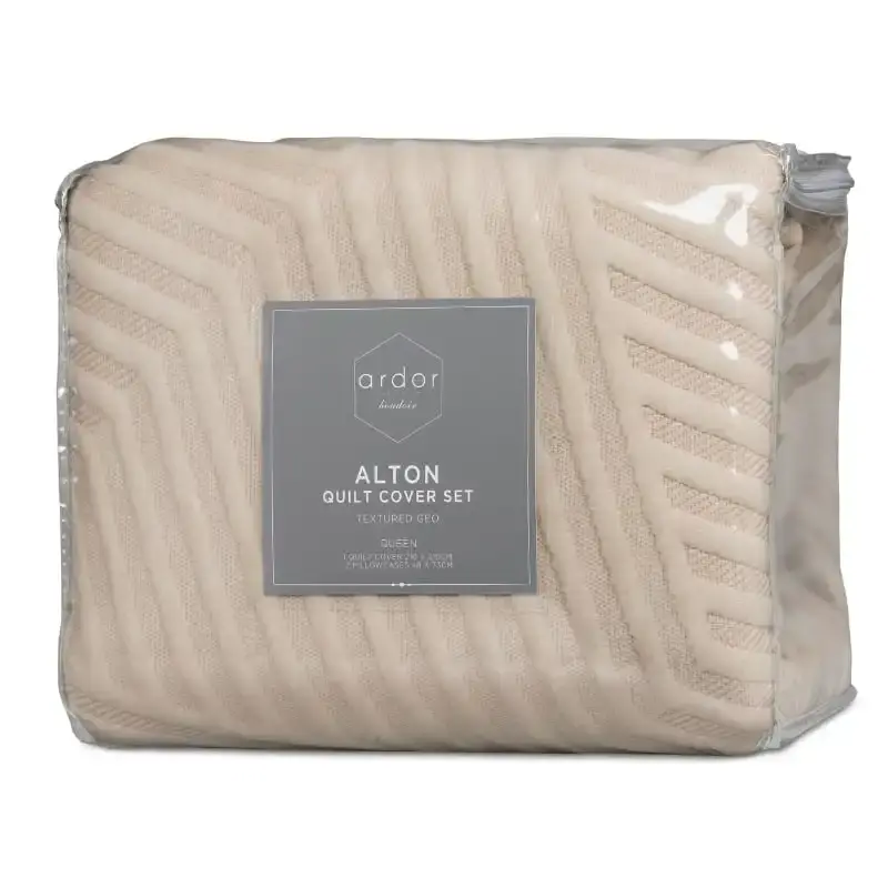 Ardor Boudoir Alton Jacquard Linen Quilt Cover Set