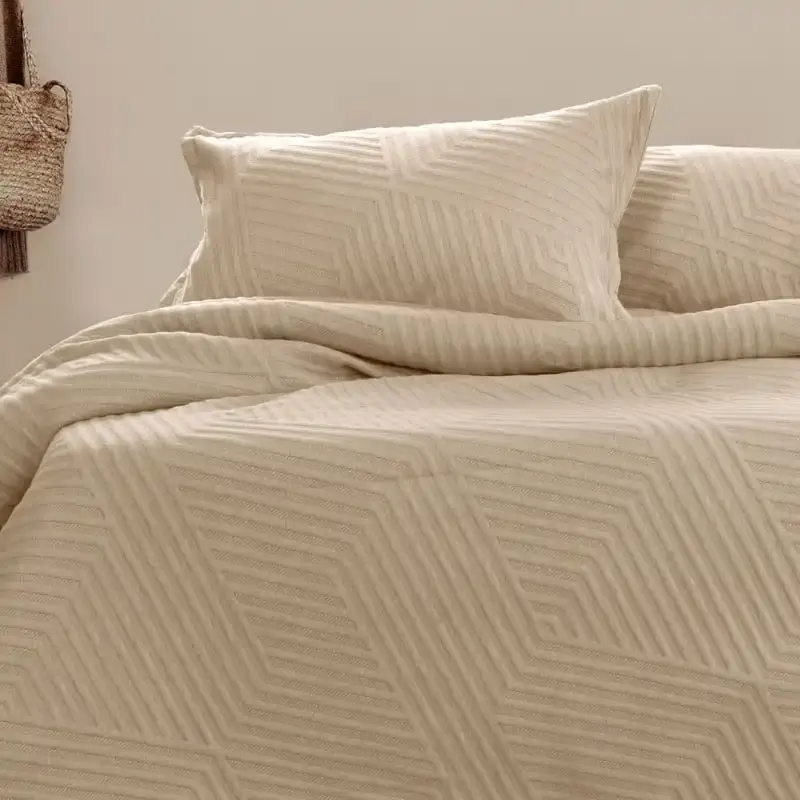 Ardor Boudoir Alton Jacquard Linen Quilt Cover Set