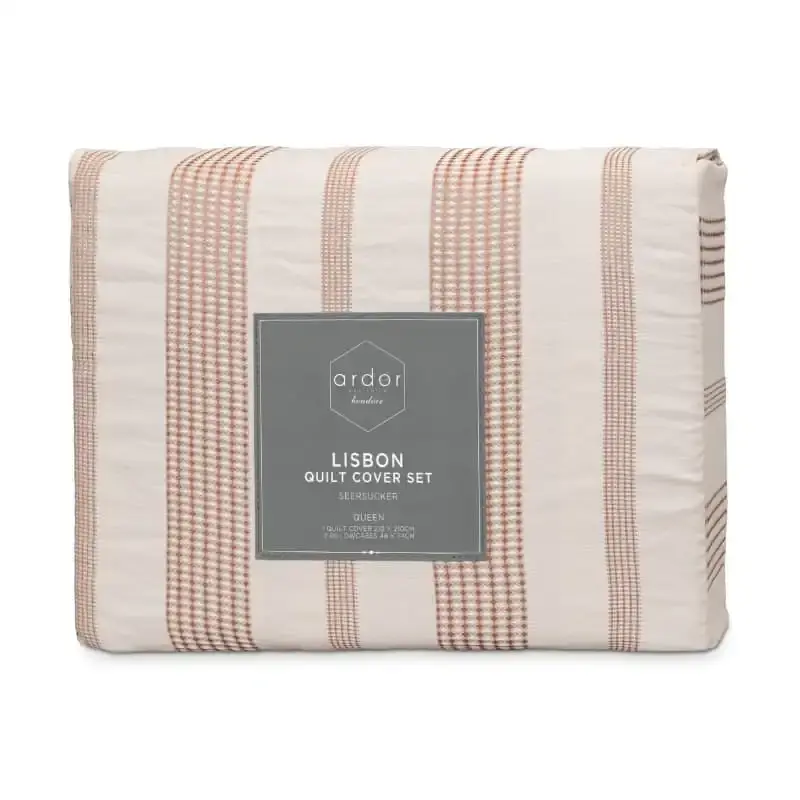 Ardor Boudoir Lisbon Seersucker Shell Quilt Cover Set