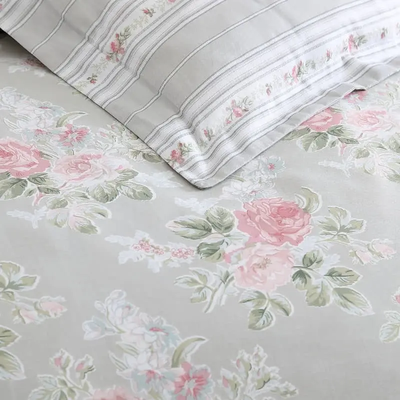 Laura Ashley Melany Pink Grey Quilt Cover Set