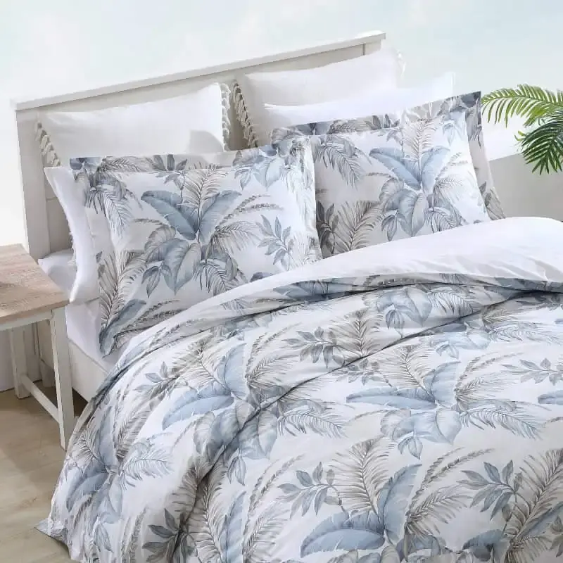 Tommy Bahama Bakers Bluff Blue Silver Quilt Cover Set