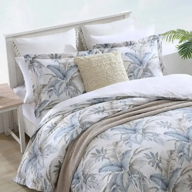 Tommy Bahama Bakers Bluff Blue Silver Quilt Cover Set