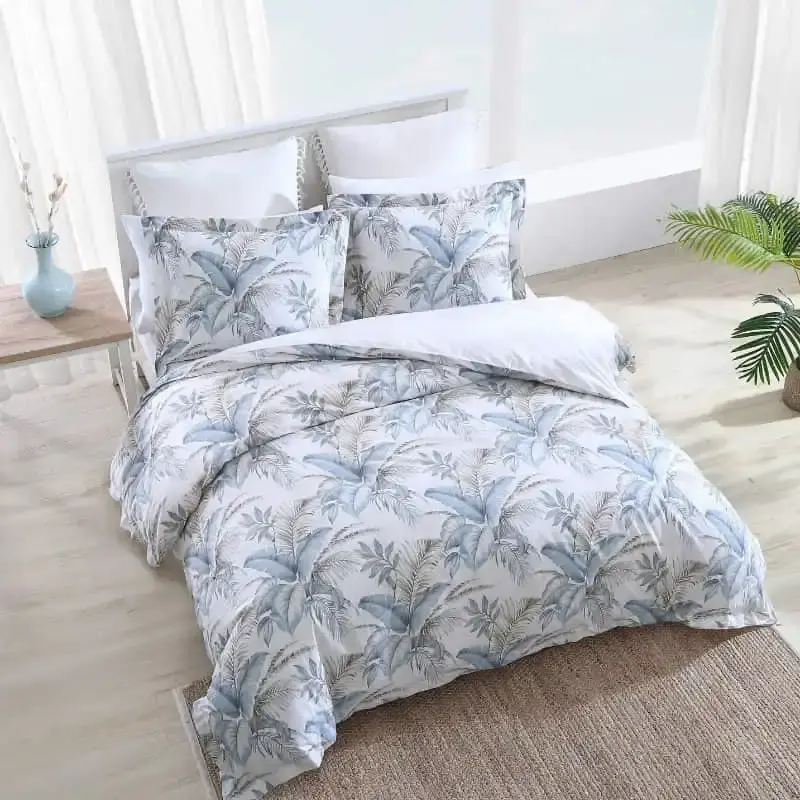 Tommy Bahama Bakers Bluff Blue Silver Quilt Cover Set