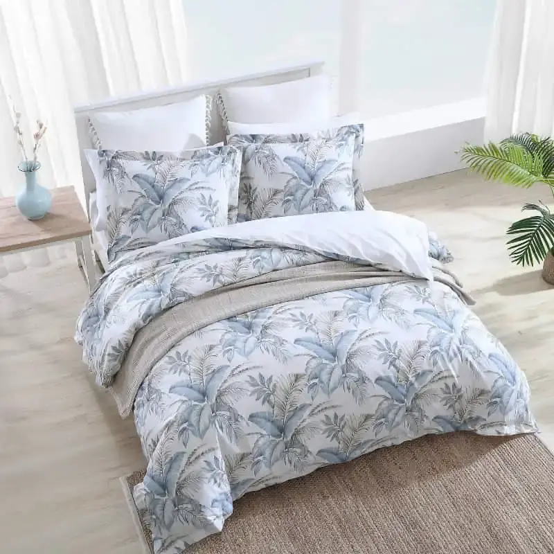 Tommy Bahama Bakers Bluff Blue Silver Quilt Cover Set