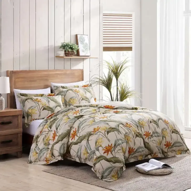 Tommy Bahama Birds of Paradise Ivory Quilt Cover Set