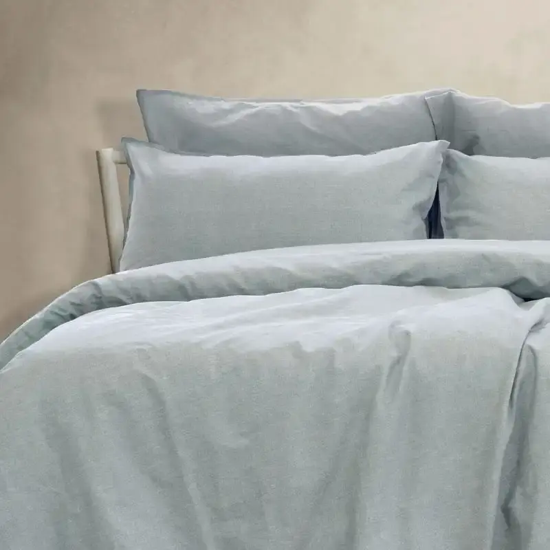 Ardor Boudoir Embre Linen Look Washed Cotton Chambray Quilt Cover Set