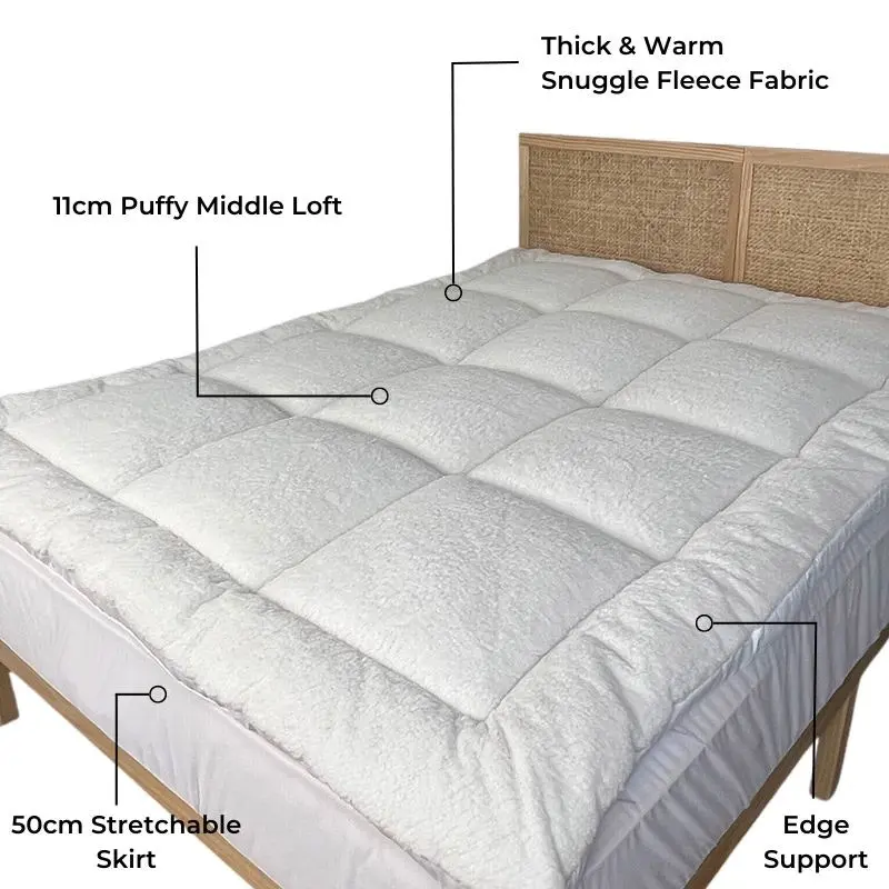 Sienna Living Hotel Snuggle Fleece 1500GSM Mattress Topper