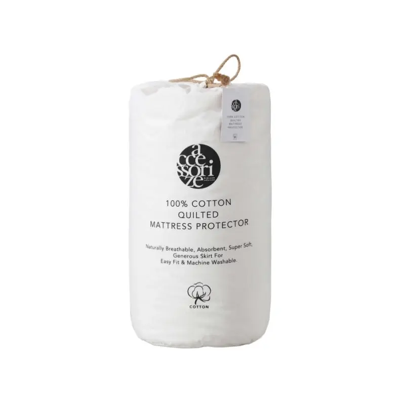 Accessorize Cotton Quilted Mattress Protector