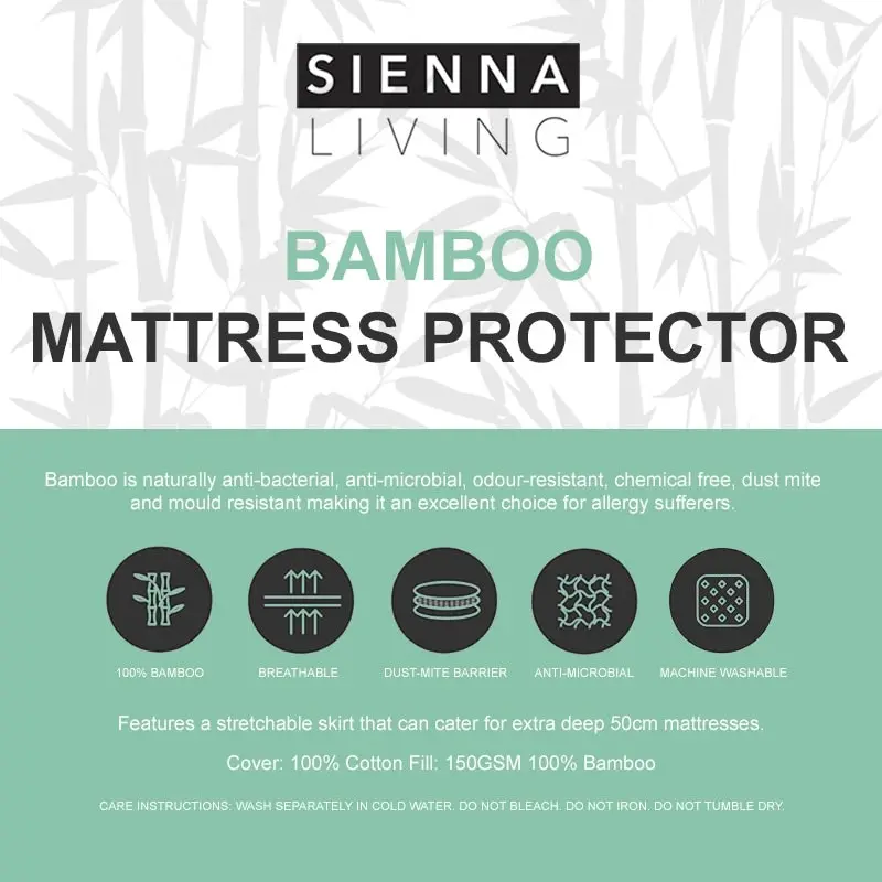 Sienna Living Bamboo Mattress Protector