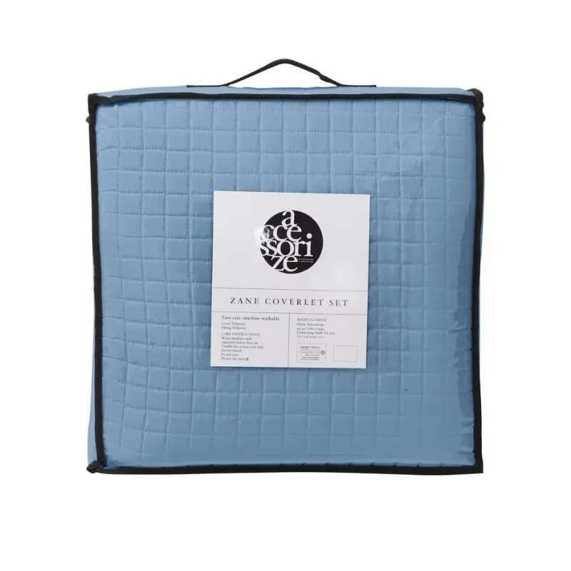 Accessorize Zane Blue Coverlet Set