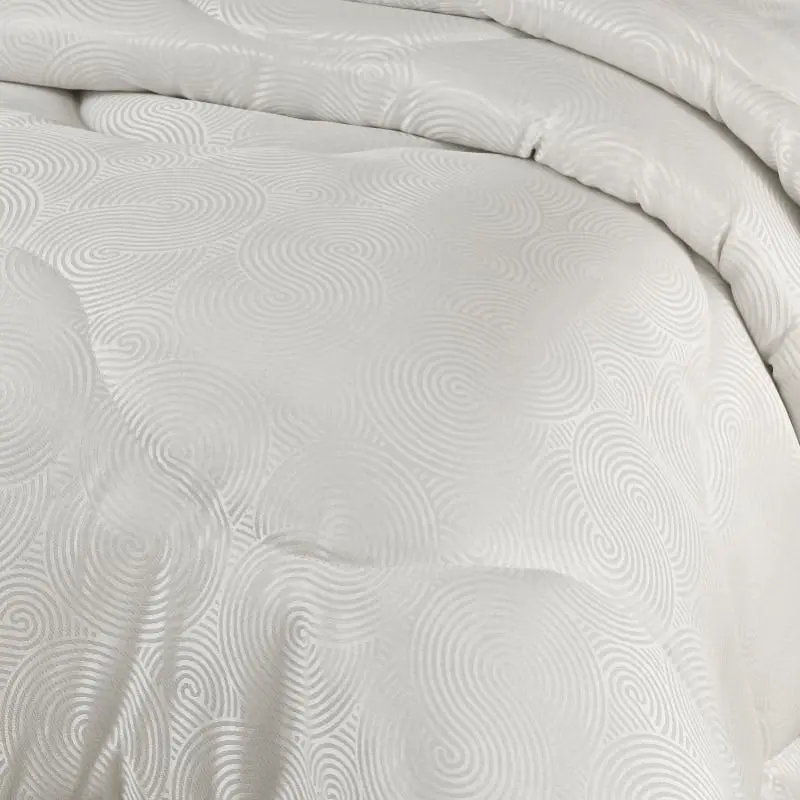 Accessorize Vera Jacquard White 3 Piece Comforter Set