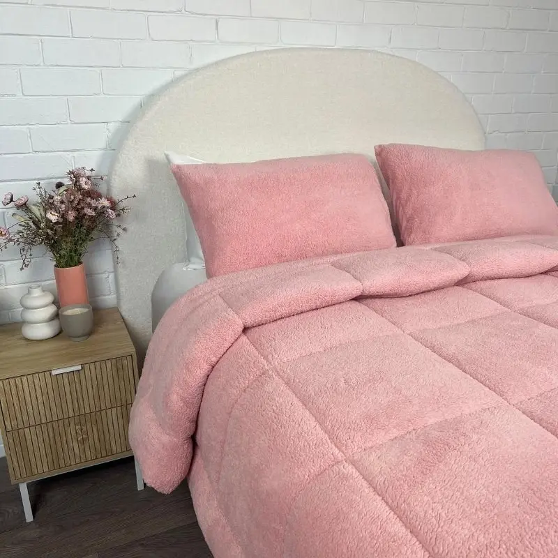 Morgan and Reid Blush Snuggle Fleece Comforter Set