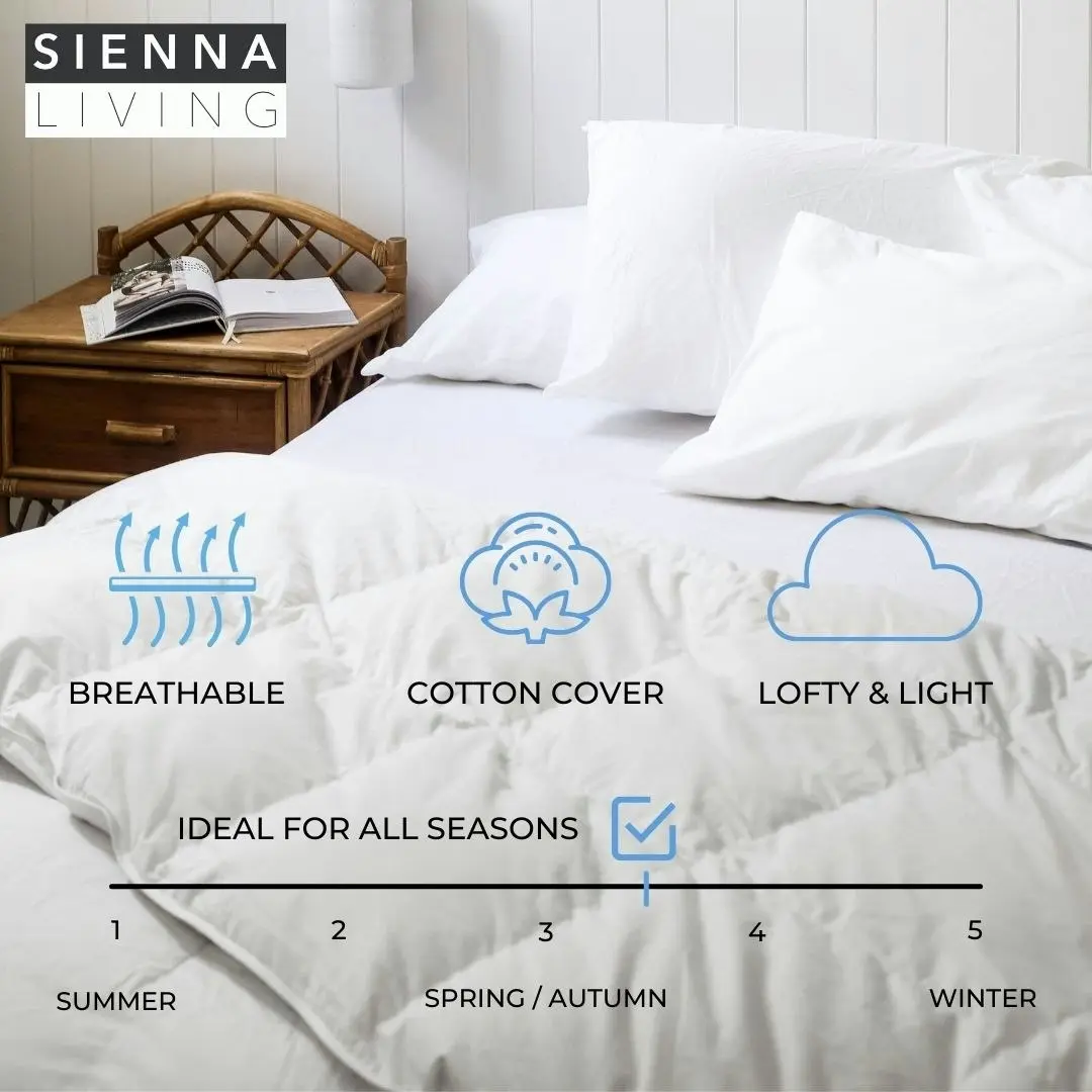 Sienna Living All Seasons 50% Duck Down 50% Duck Feather Quilt