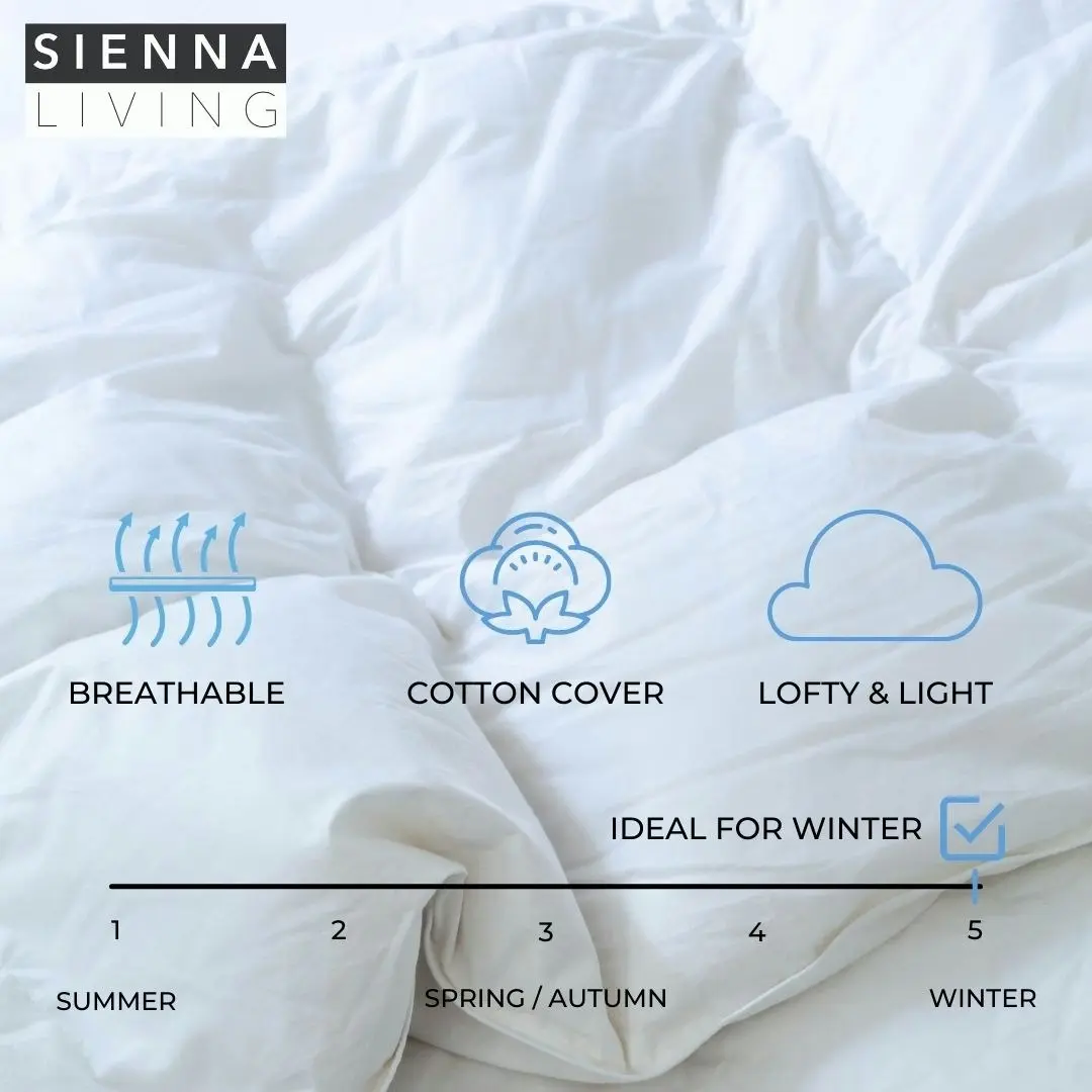 Sienna Living Winter 80% Goose Down 20% Goose Feather Quilt