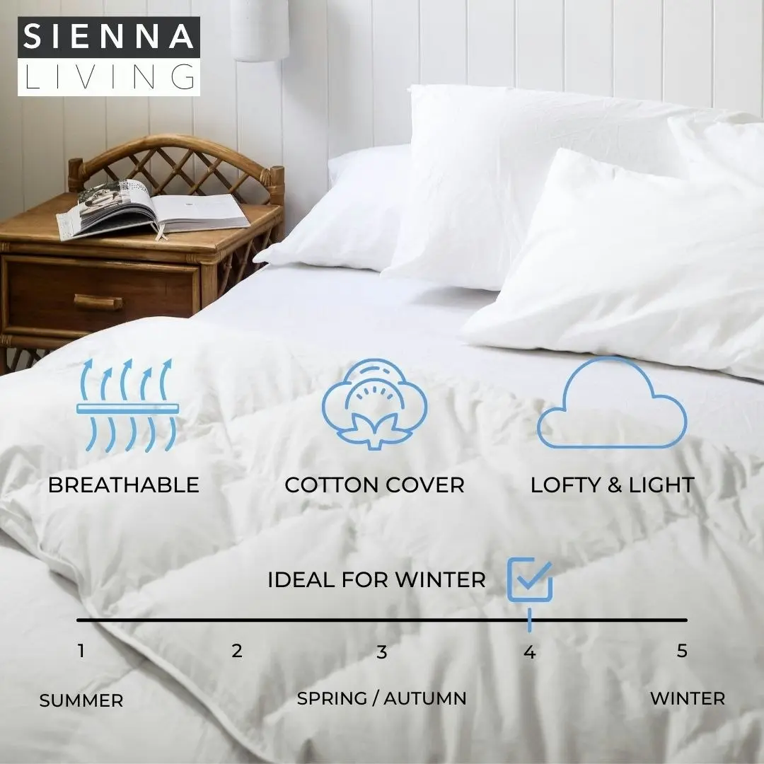 Sienna Living Winter 80% Duck Down 20% Duck Feather Quilt