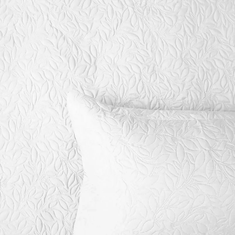 Bambury Botanica White Coverlet