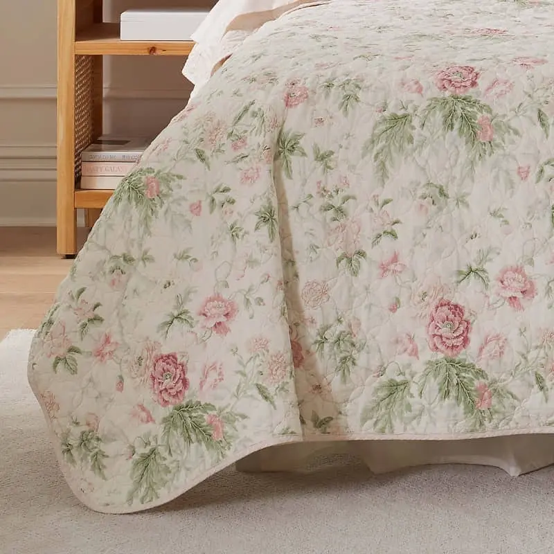 Laura Ashley Breezy Floral Printed Coverlet