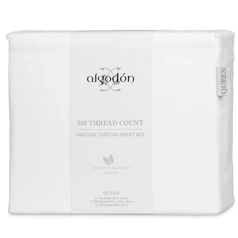 Algodon 500 Thread Count Organic Cotton Sheet Set