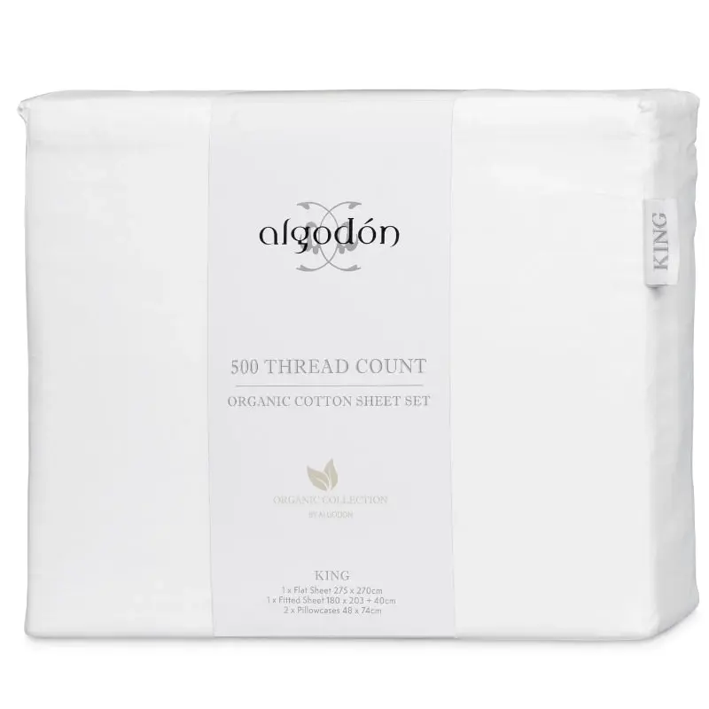 Algodon 500 Thread Count Organic Cotton Sheet Set