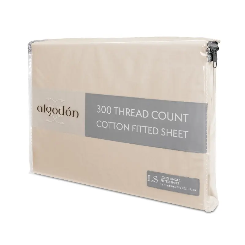 Algodon 300 Thread Count Cotton Fitted Sheet