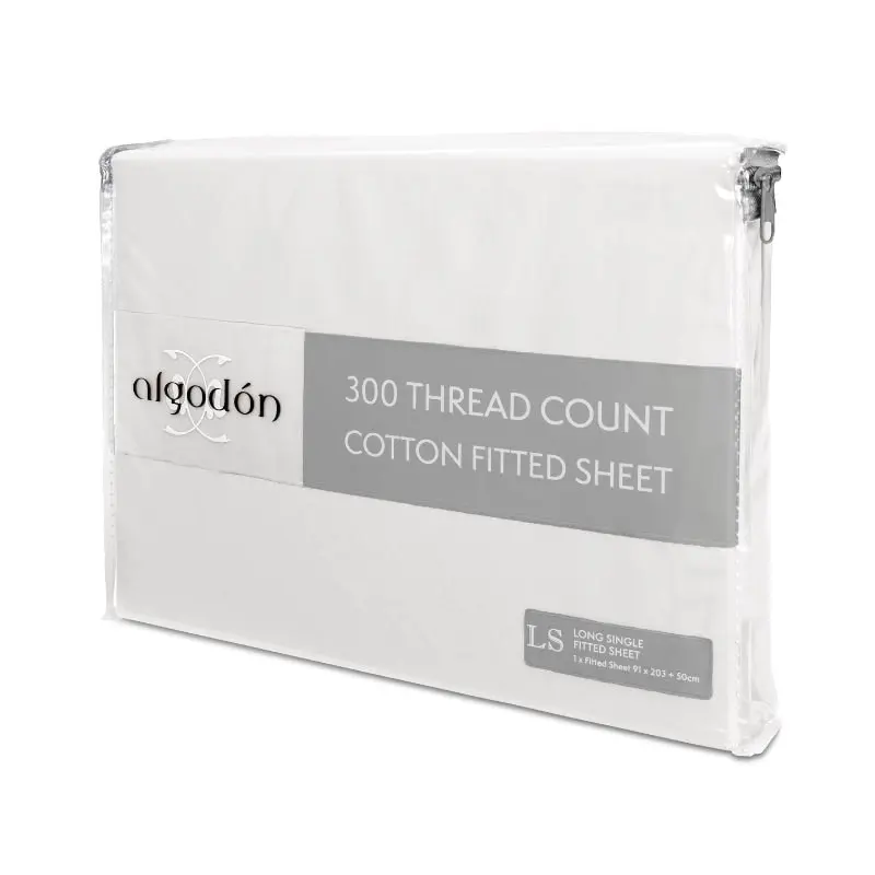 Algodon 300 Thread Count Cotton Fitted Sheet