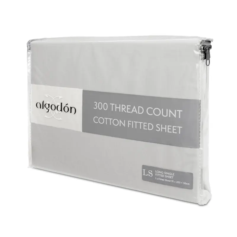 Algodon 300 Thread Count Cotton Fitted Sheet