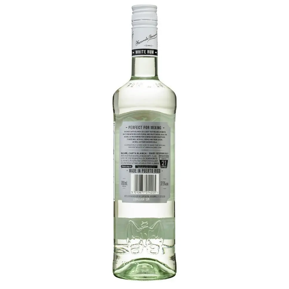 Bacardi Carta Blanca White Rum (700mL)