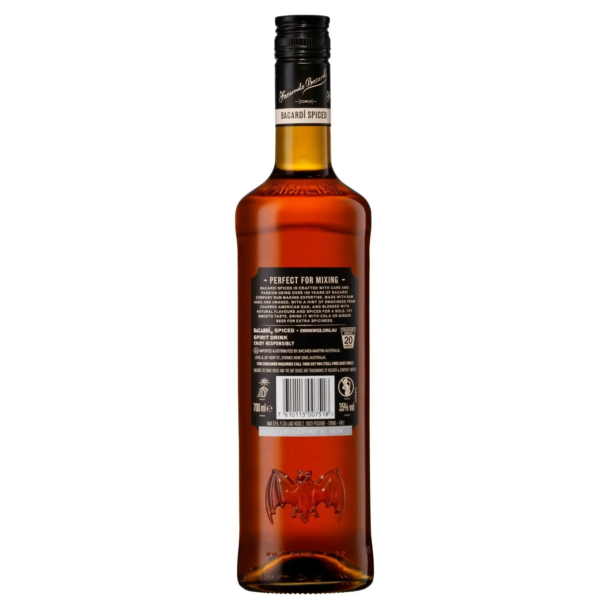 Bacardi Spiced Rum (700mL)