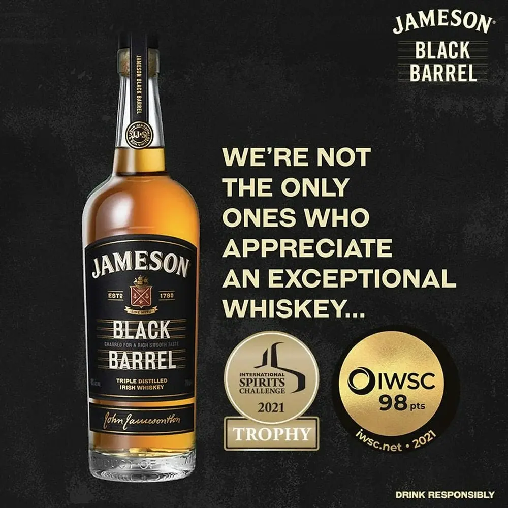 Jameson Black Barrel Irish Whiskey (700mL)