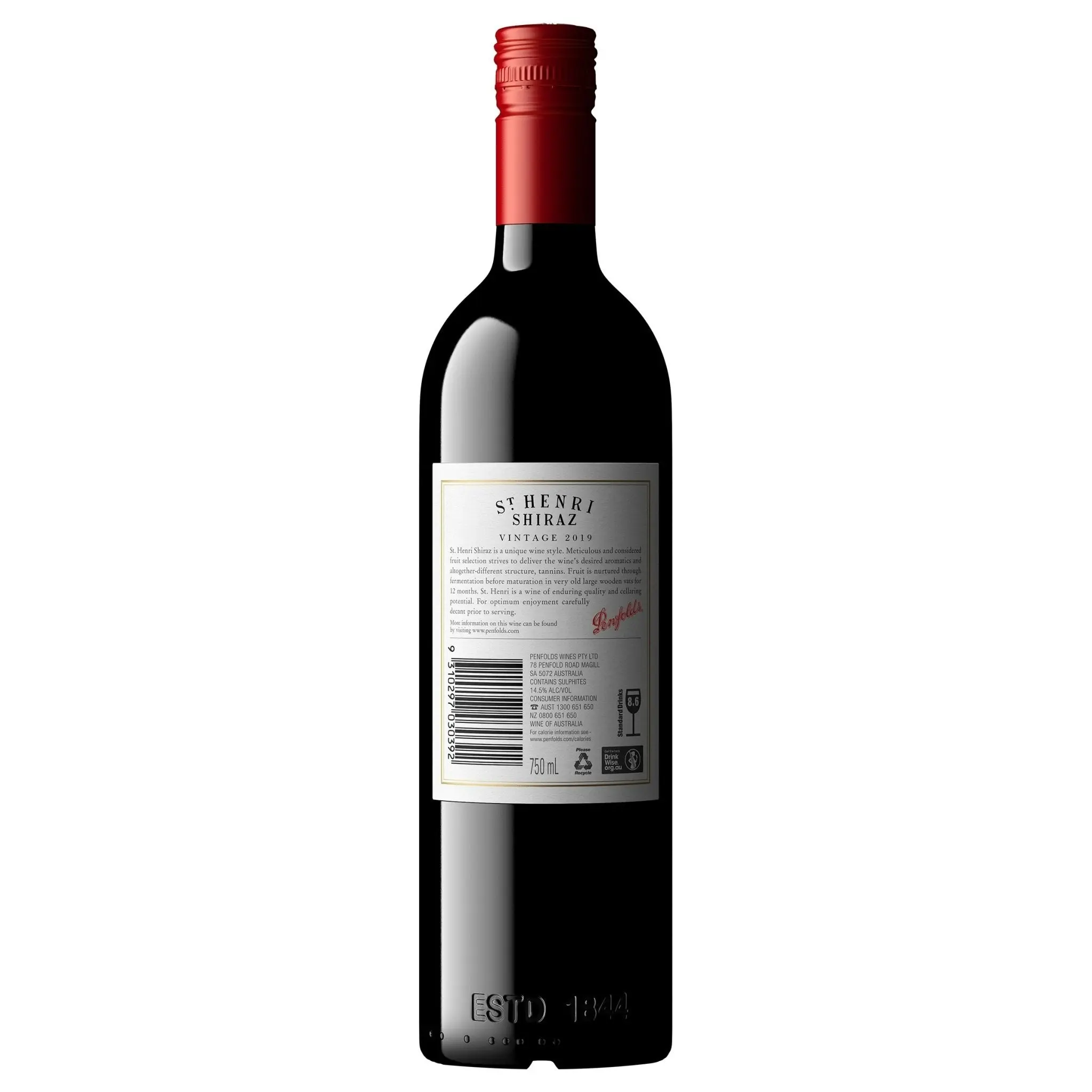 Penfolds St Henri Shiraz 2019 (750mL)