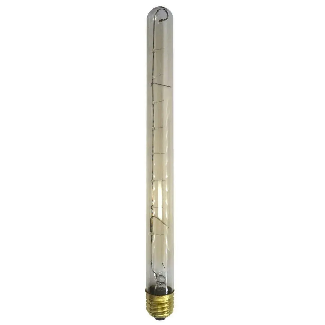 Carbon Filament Globes - Long Tube 300mm - 25 watts - Edison Screw - (E27)