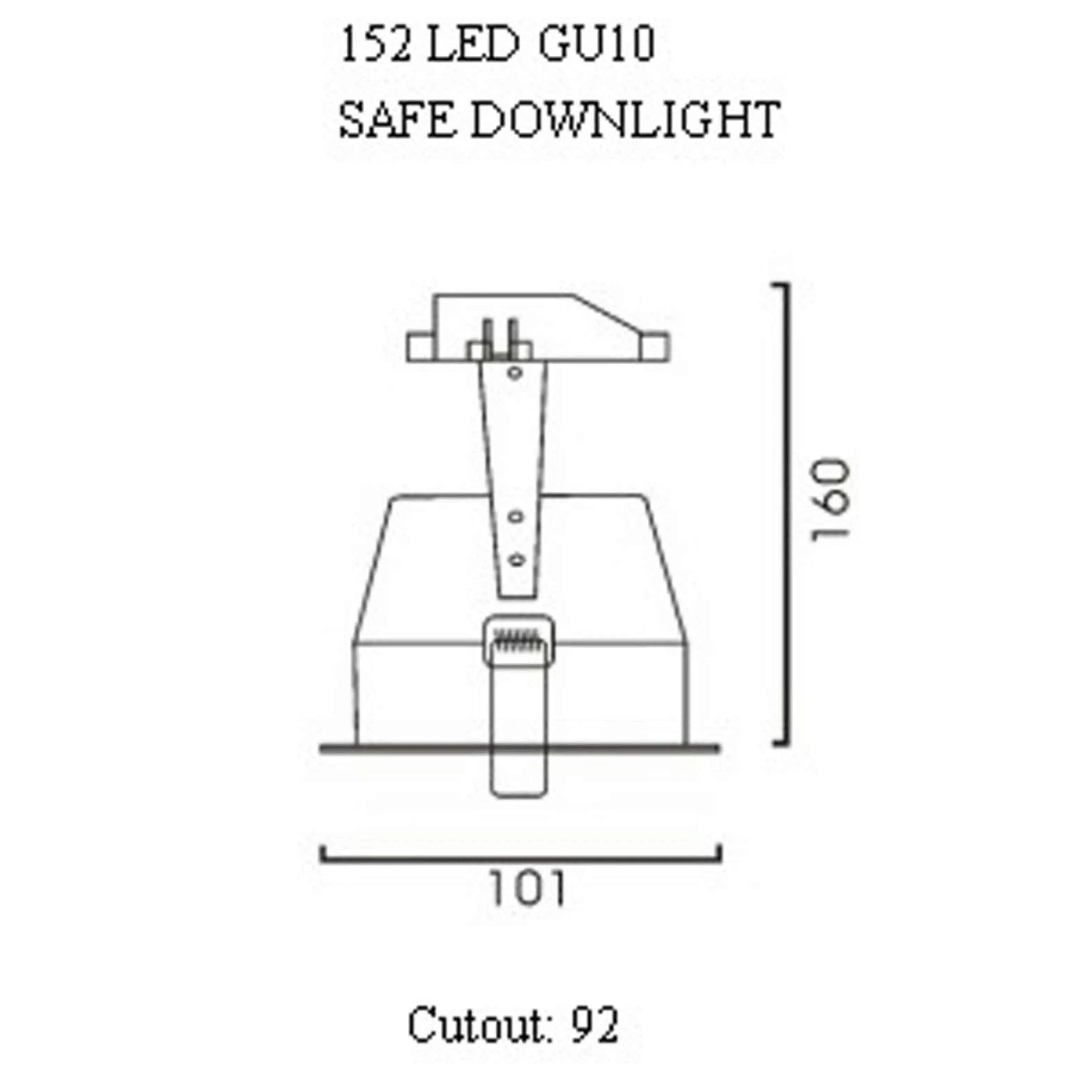 Gu10 10 Watt Led Safe Gimbal Downlight   Brushed Chrome