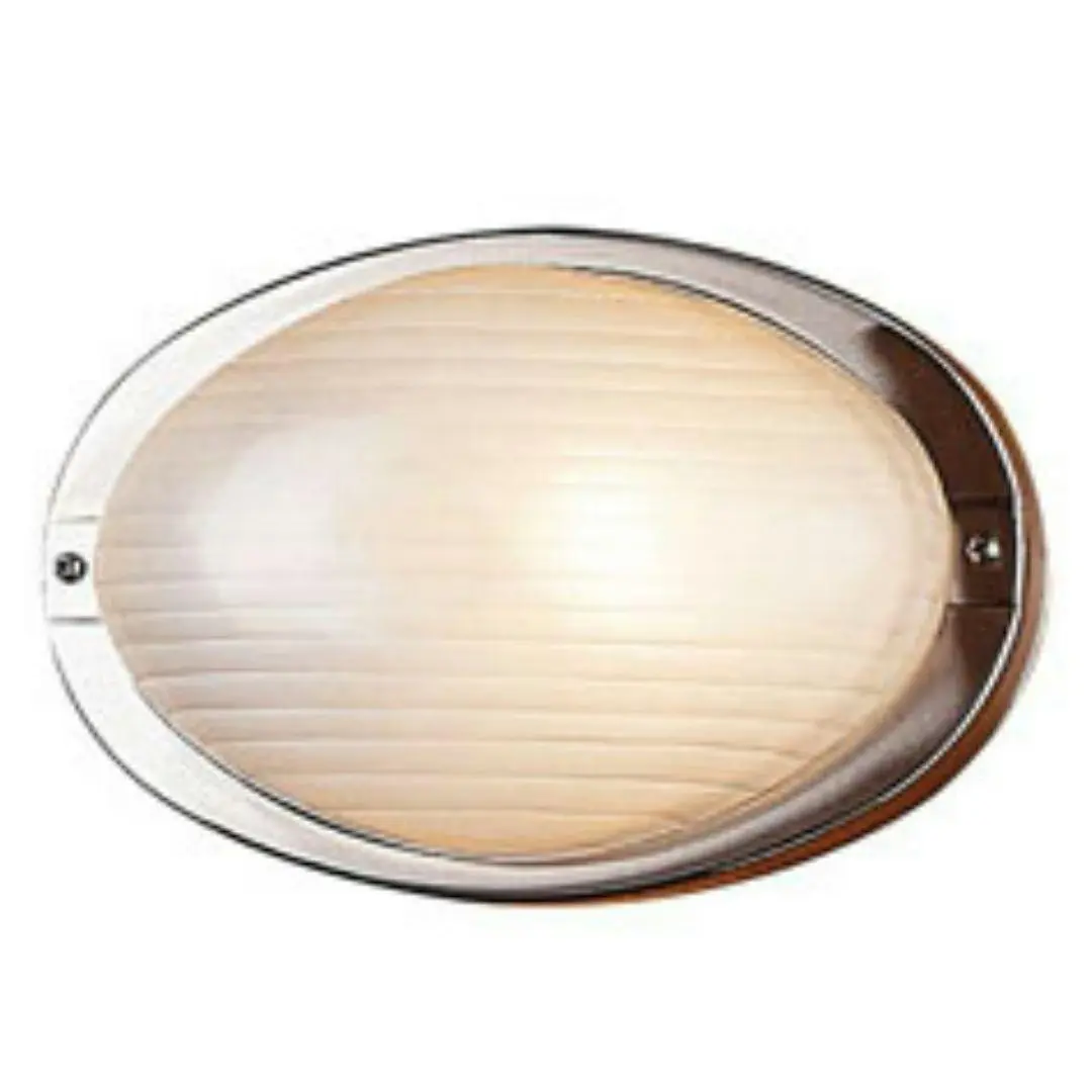 OVALE - Stainless Steel - Bunker - Large Wall Light CLEARANCE OVER 50% OFF