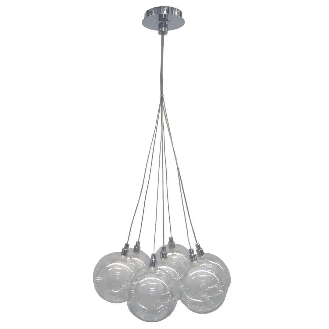 BOCCI - Replica Modern Glass Pendants - 7 Light Cluster - Clear