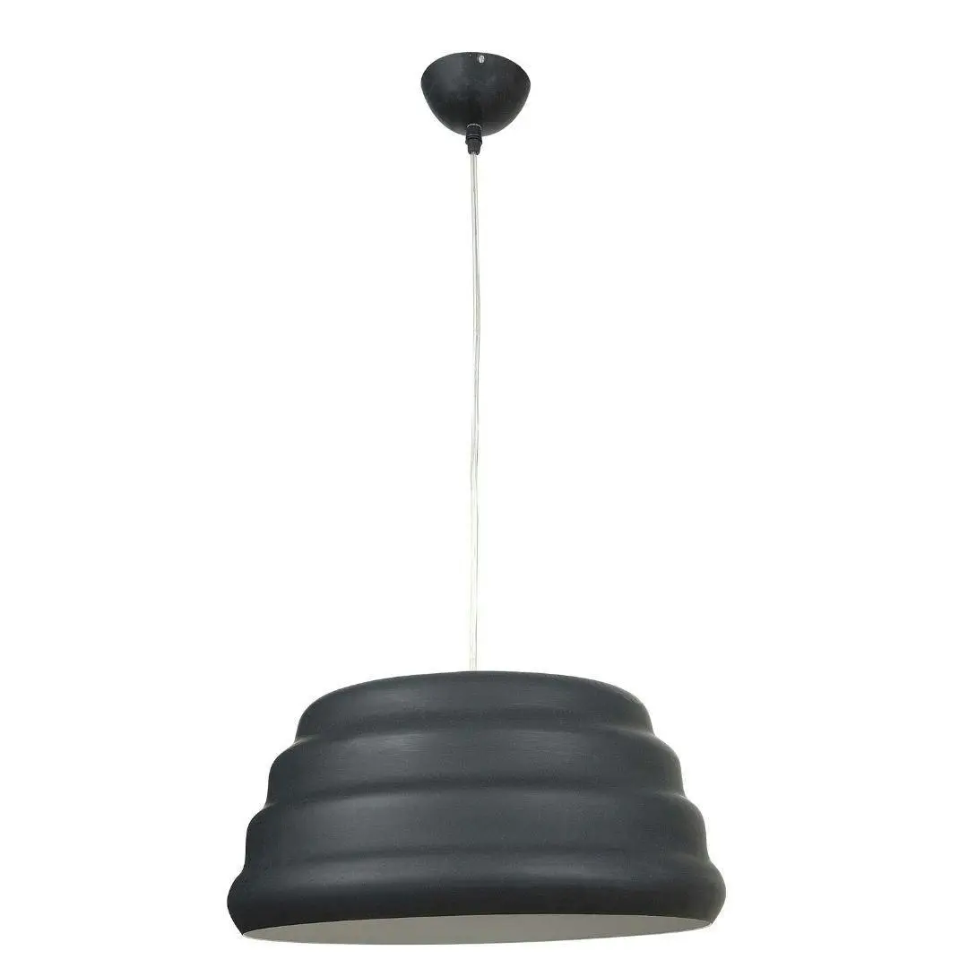 MIKI - Industrial Aluminium Pendant Matte Black