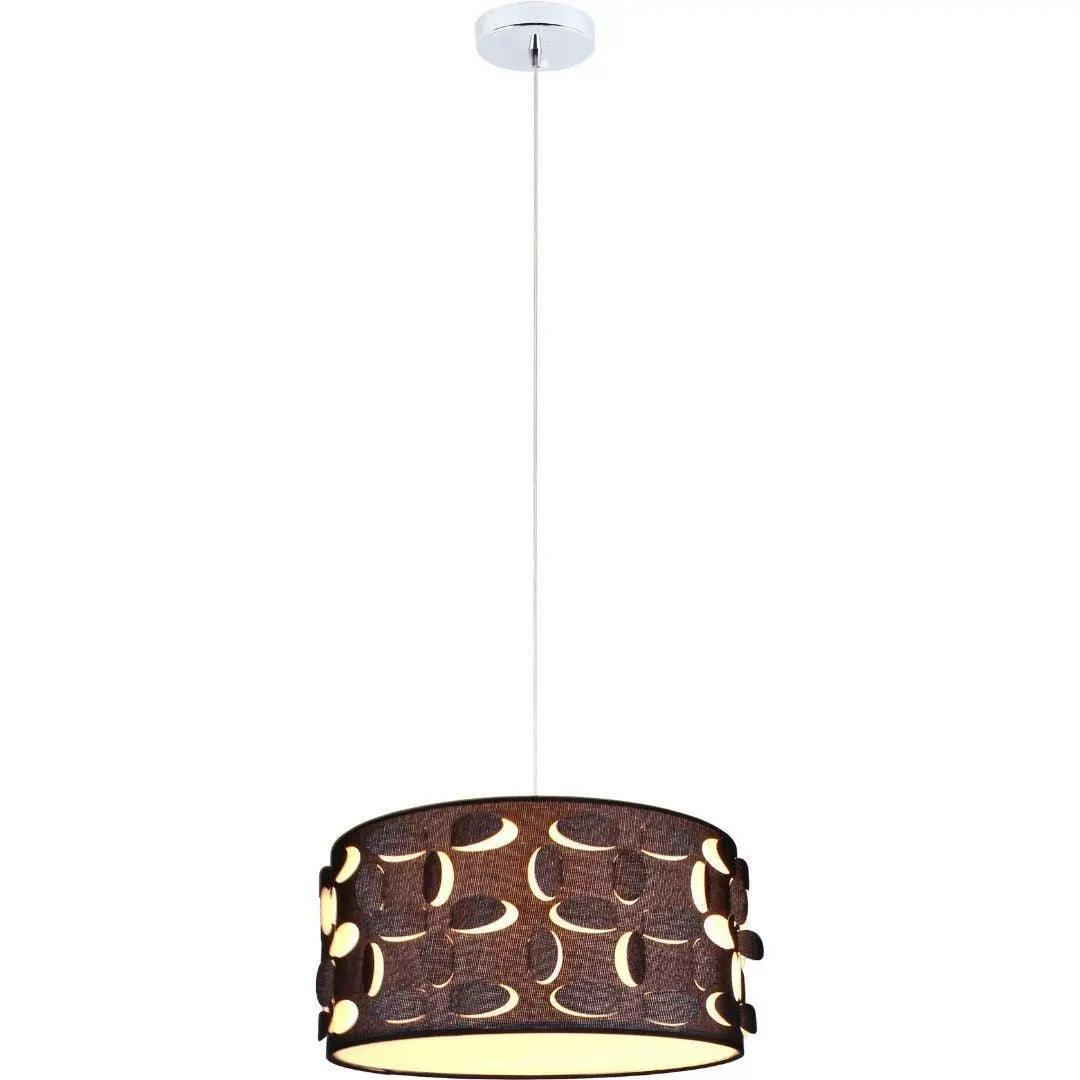 Buko 40cm Black Fabric Drum Pendant CLEARANCE