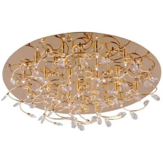 KATIE Round Flush Mount Large Gold Chandelier CLEARANCE OVER 50% OFF