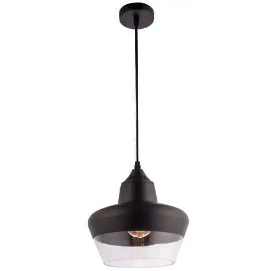 Rodo - Replica Terho Mater - Black and Clear Glass Pendant Lights