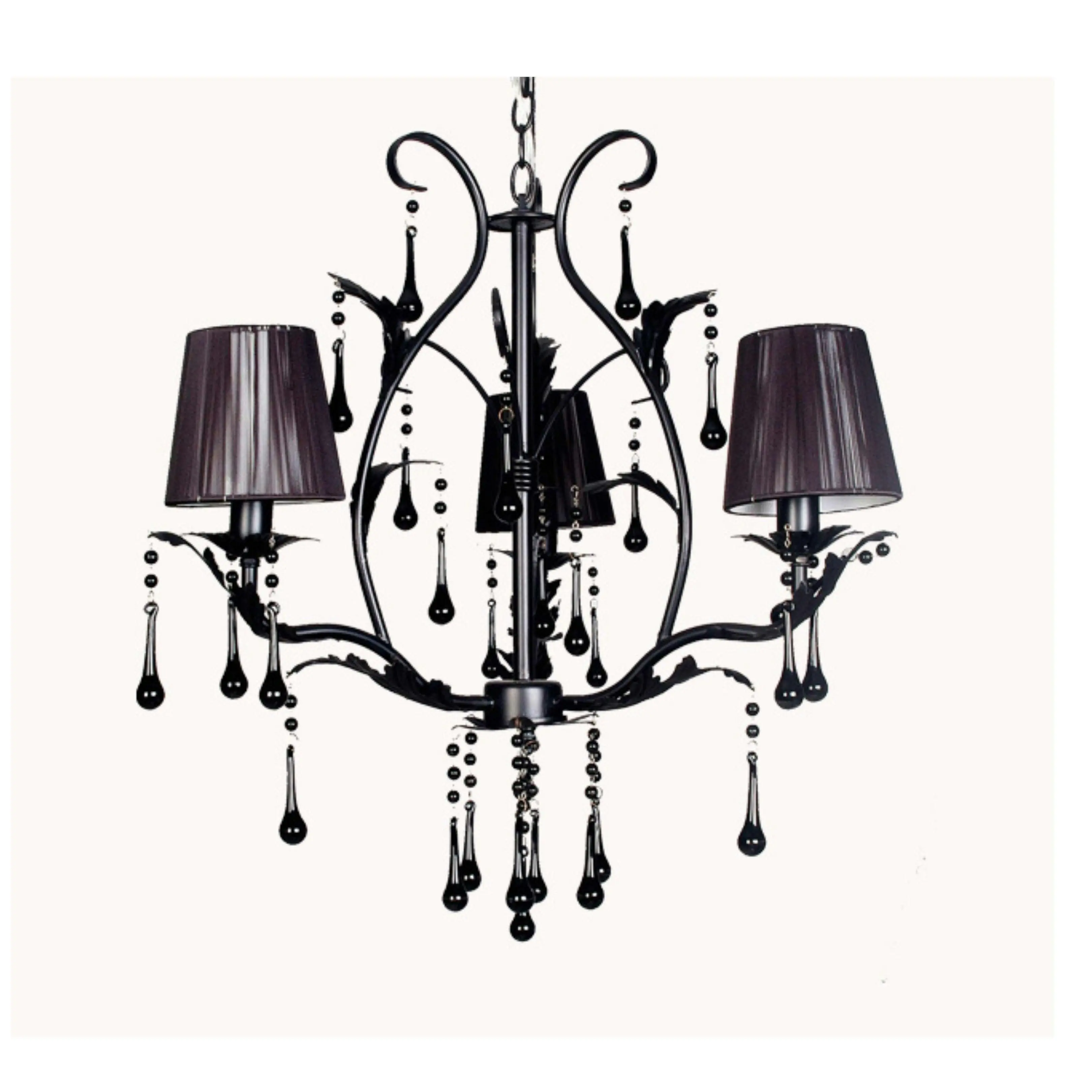 Florence 3 Light Black Crystal Chandelier CLEARANCE OVER 50% OFF