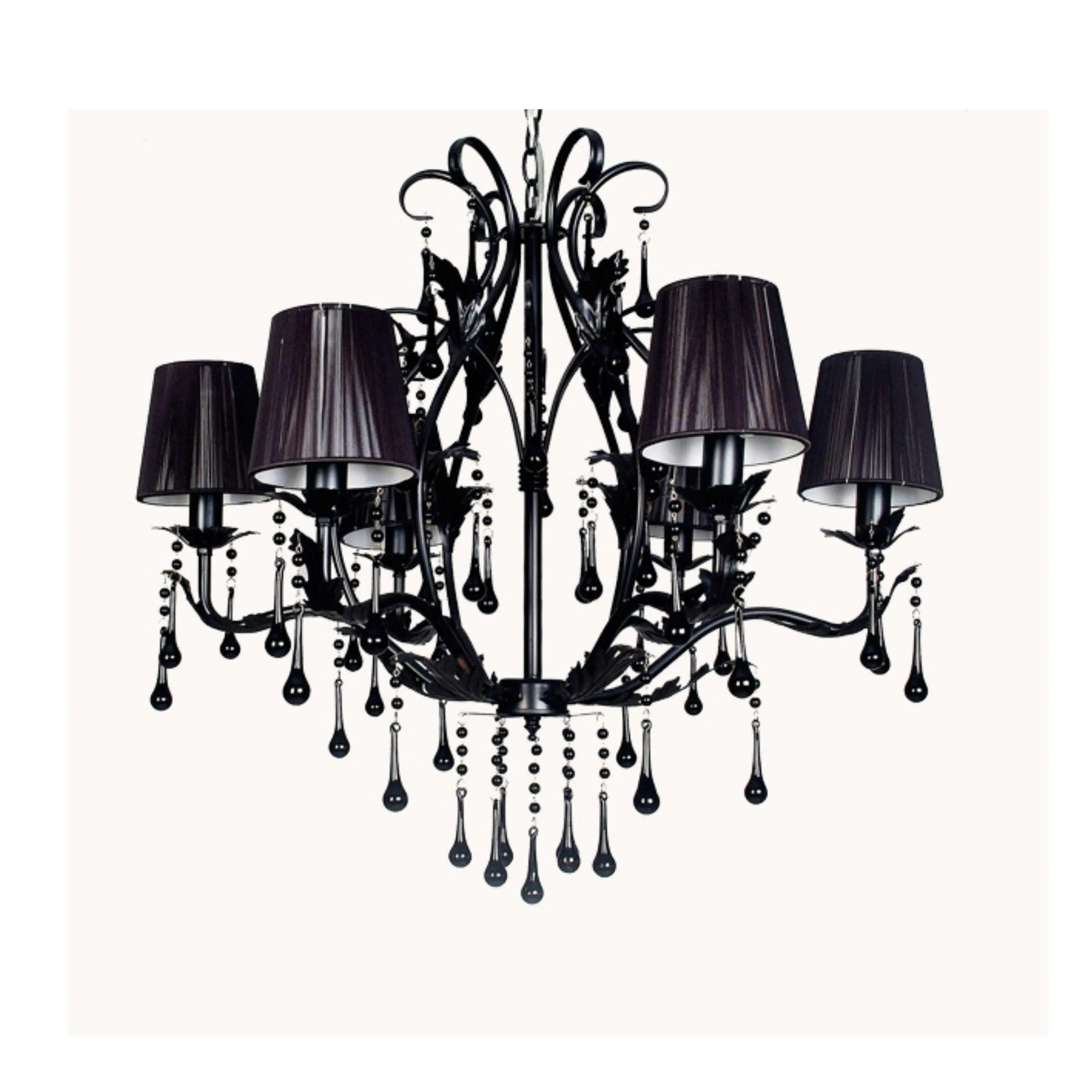 Florence 6 Light Black Crystal Chandelier CLEARANCE OVER 50% OFF